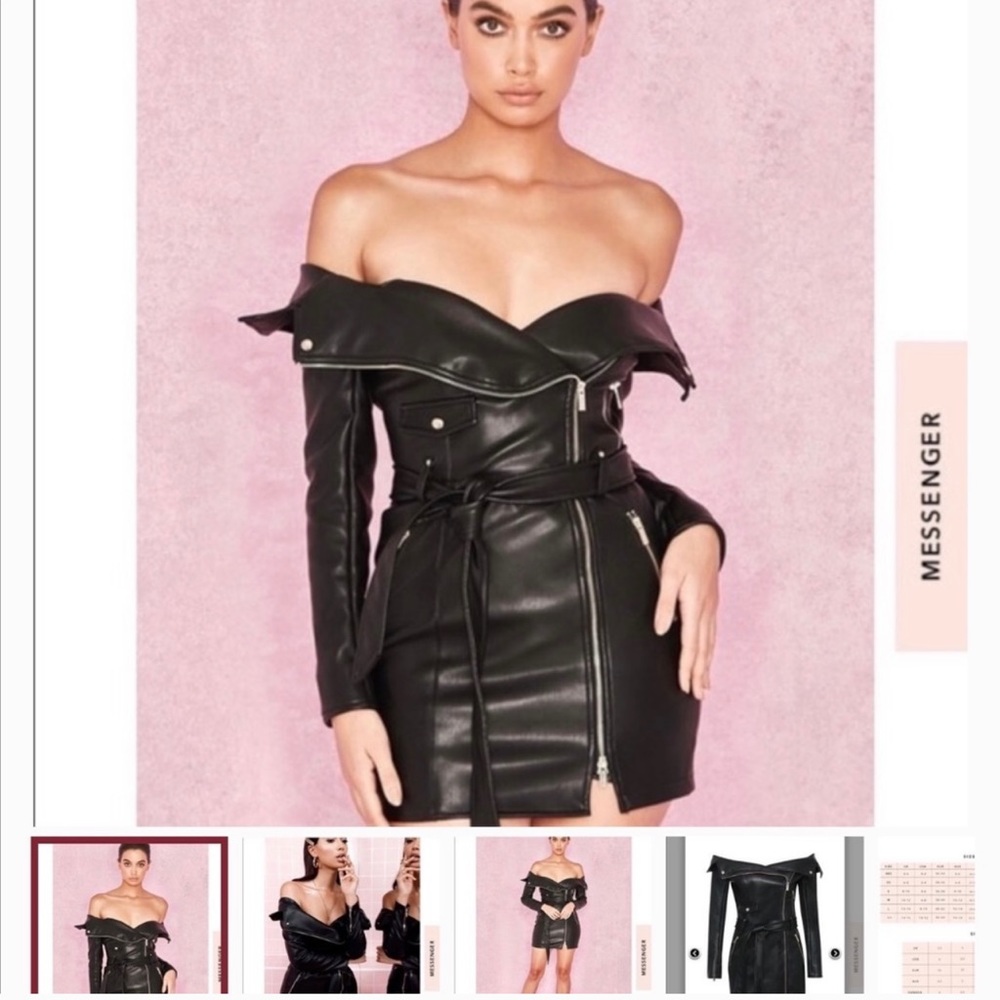 House of CB leather jacket dress